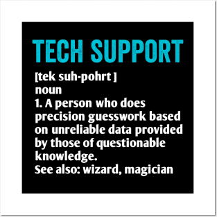 Tech Support Definition Funny IT Computer Helpdesk Posters and Art